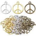BronaGrand Sign Pendant Charms Alloy Peace Symbol Charms Peace Sign Beads Pendants Jewelry Charms Craft Supplies for DIY Necklace Bracelet Jewelry Making Accessory - color: Bronze/Silver/Gold
