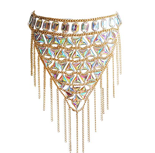 Women's Sexy Suit Body Chain - color: Gold Color Skirt chain -099-2
