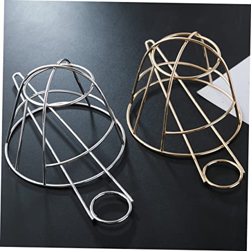 Angoily Metal Bird Cage Hairpin Hair Bun Holder Silver Hair Stick for Women Wedding Party Updo Accessories 3.07X2.83 Inches