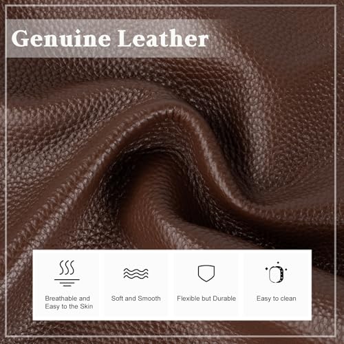 befen Genuine Leather Small Crossbody Bags for Women, Multi Pocket Cell Phone Crossbody Purse with RFID Blocking Card Slots - color: Dark Brown