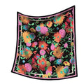 Premium Floral Scarf for Women 35x35 Square Silk Feel-Lightweight Scarves Headscarf Bandanas Wrapping Handbag - color: Hydrangea Flower