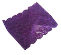 Hairband, Wide Lace Headcovering Headband for Women in Purple with Elastic Flower Lace Pattern - color: Purple