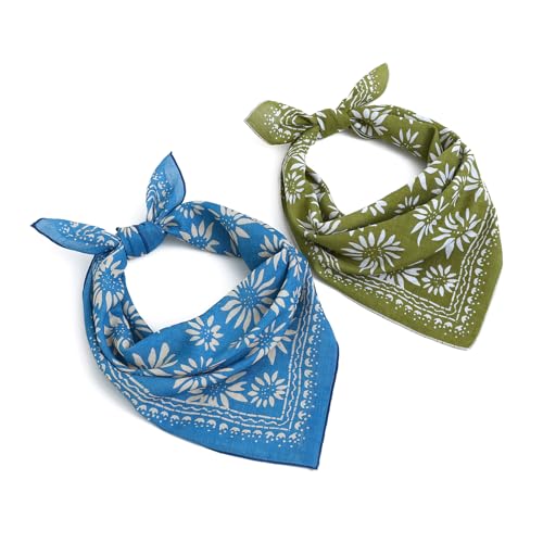 STARWHISPER Multicolored 22''x22'' Cotton Bandana for Women and Men Multi-purpose Headband Hair Scarf Protective Coverage - color: D13