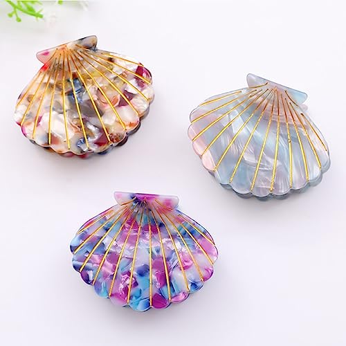 Shell Claw Clip,Acetate Hair Clips,Small Hair Clips for Women,Purple - color: Purple