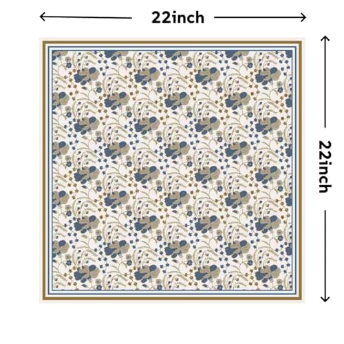 Single Pack Bandanas 60s Premium Cotton Soft Thin Handfeel Large Handkerchief for Men and Women - color: Abstract Floral