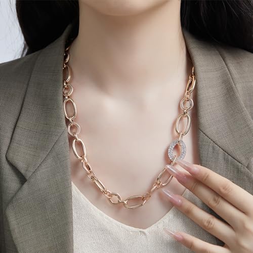 Long Gold Necklaces for Women Dainty Natural Stone Beaded Gold Necklace Mothers Day Gifts Boho Gold Costume Jewelry for Women - color: 01-Gold