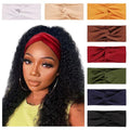 DRESHOW 8 Pack Headbands for Women Yoga Knotted Headbands Elastic Criss Cross Hair Accessories Sports Head Wrap Non Slip - color: 8 Pack B Cross a