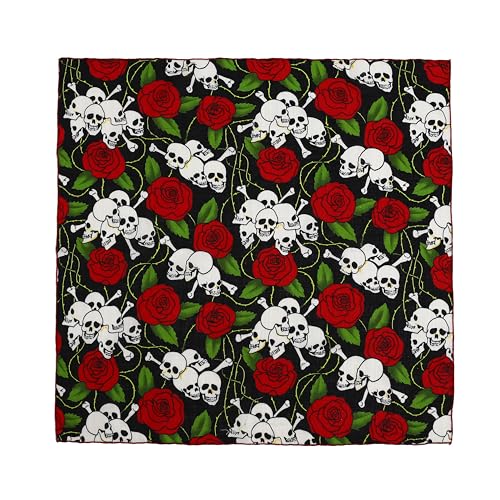 STARWHISPER Multicolored 22''x22'' Cotton Bandana for Women and Men Multi-purpose Headband Hair Scarf Protective Coverage - color: T1