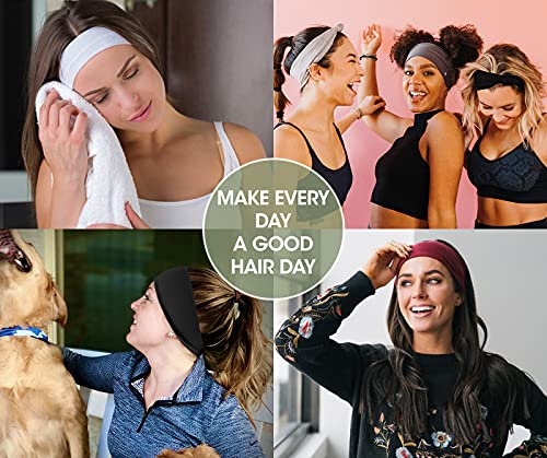 AKTVSHOW Headbands for Short Hair - Elastic Non-Slip Workout Sports Yoga Head Bands, Wide Thick Sweat Hair Wraps for Girls, 12 Pack - color: Women Headbands Set 3