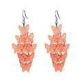 Nine Piece Butterfly Earrings Mix Color Bohemia Style Long Drop Dangle Hook Earrings Lightweight Fashion Style Butterfly Earrings Holiday Gifts Jewelry for Women - color: Orange