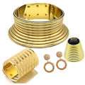 COLORFUL BLING Tribal African National Choker Necklace Snap Leather Chunky Large Punk Gothic Collar Flamboyant Earrings Bracelet Jewelry Set for Women Costume Accessories - style: 4pcs Gold A