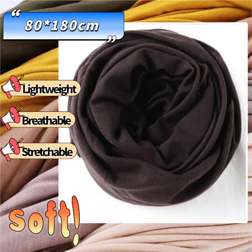 Head Wraps for Black Women, Breathable Headwrap Soft Long Hair Wraps Wide Headscarves for Locs Braids - color: Brown