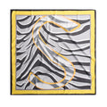 Women's Square Silk Like Head Scarf Large 35 inch Silk Feeling Hair Wrapping Satin Scarves for Sleeping Bandanas - color: A020-2 Twill Letter S Yellow