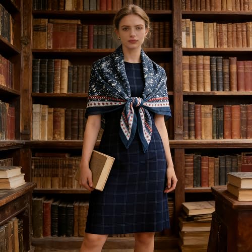 41" Large Square Scarf Hairscarf Fashion Scarves Hair Wrapping Scarfs Night Sleeping Headscarf for Women B06 - color: B0615