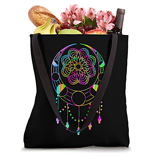 Celestial Moon Phase Star Mystical Boho Hippie Tote Bag