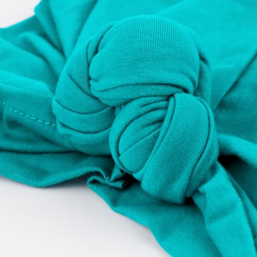 DRESHOW 5 Pack Knotted Headwraps for Women African Turban Pre-Knotted Beanie Headwraps Hair Covers - color: 5 Pack Knotted: Mustard/Rose/Khaki/Teal/Black