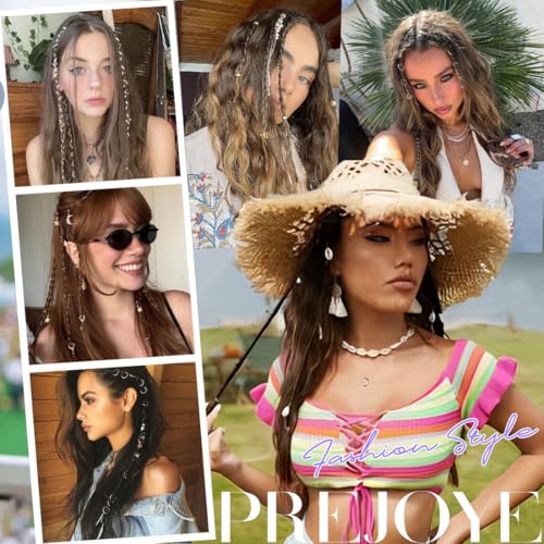 Clip in braids, 2PCS 16Inch Dreadlock Extensions with Beads & Chains, Viking Boho Braids for Cosplay, Renaissance Festival, Daily Styling (Light Blonde, 16 Inch) - color: Light Blonde