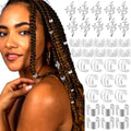 40PCS Silver Hair Jewelry for Braids Multi Style Hair Cuffs Metal Loc Dreadlock Accessories Non-Piercing Ear Clips Braid Jewelry for Women and Girls - color: Silver-1