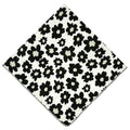 21x21 inches 100% Cotton Bandana for Women - Soft Square Scarf, Multi-Purpose Head Covering, Hair Bandana - color: P16-large Black Flower
