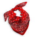 Gift Packaging Bandana for Men Women - 100% Cotton, Paisley, 22x22 In, 1 Pack - Large Bandanna Handkerchief Cowboy Hanky - color: Red