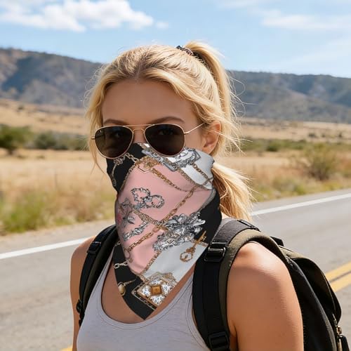 Head Scarf Hair Neck Scarves for Women Fashion Silk Satin Purse Bag Scarfs Handbags Bandana Neckerchief - color: Black Pink Key
