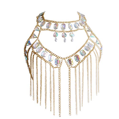 Women's Sexy Suit Body Chain - color: Gold Color-A-Bra chain -3