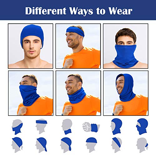 Geyoga 6 Pieces Summer UV Protection Cooling Neck Gaiter Face Clothing Neck Gaiter Mask Scarf Sunscreen Breathable Bandana - color: Mixed Colors
