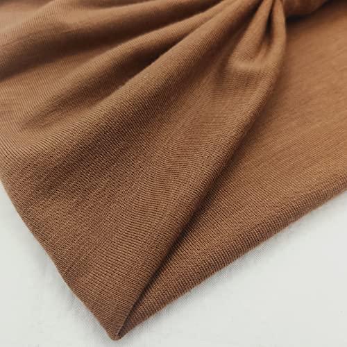 YONUF Wide Boho Headbands for Women Fashion Knotted Headband Yoga Workout Hair Accessories African Head Wrap 4 Pack - color: Brown, Gray, Black, Khaki