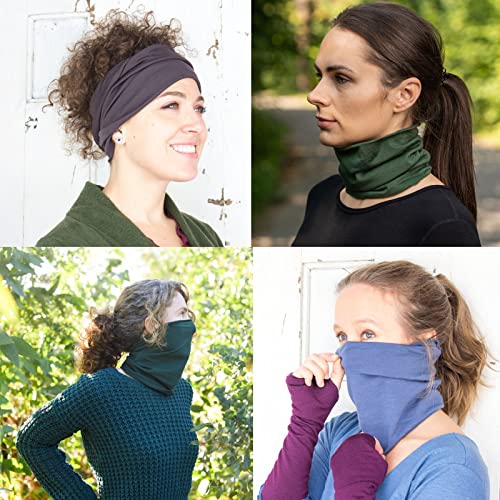 12-30 Pieces Neck Gaiters Scarf Head Wrap Headwear Balaclava Face Mask Sun Bandanas for Women Men Running,Cycling,Fishing - color: 12 Mixed Colors