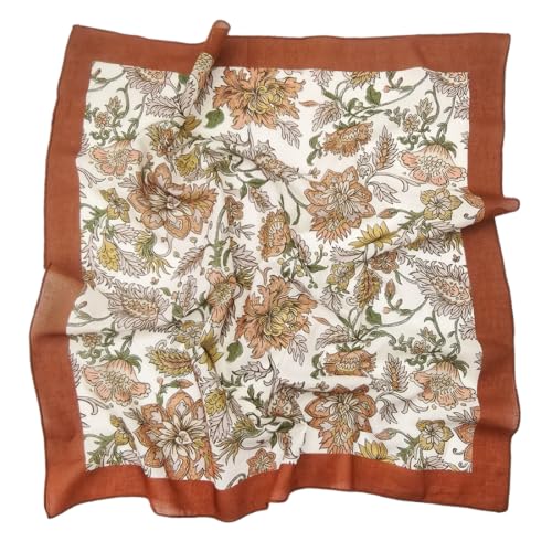 Large Cotton Bandana Lightweight Head Hair Scarf Headbands Wraps Cover Handkerchiefs for Women Men 25 x 25 inch - color: Rt10