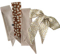 4 Pack Purse Scarf Handbags For Women,Boho Scarrves for Bag Hair Accessories Handle Fashion Lightweight - color: Coffee