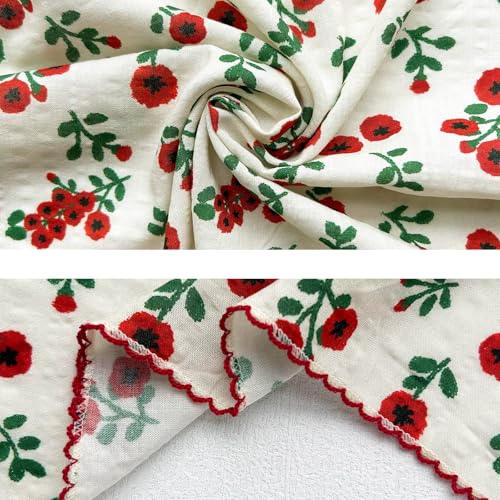 APIGANIZ 4Pcs 21"x21" Cotton Bandanas for Women, Super Soft Textured Fabric, Kerchief, Scarf for Women, Gift for Her - color: Set of 4 - Q01 - Flower Collection