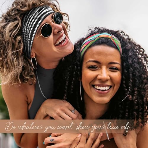 Awumbuk Wide Headbands for Women Knotted No Slip Head Bands Soft Turban Headband Hair Accessories Boho African Solid Color Head Wraps for Women Yoga Workout (Leopard) - color: Leopard