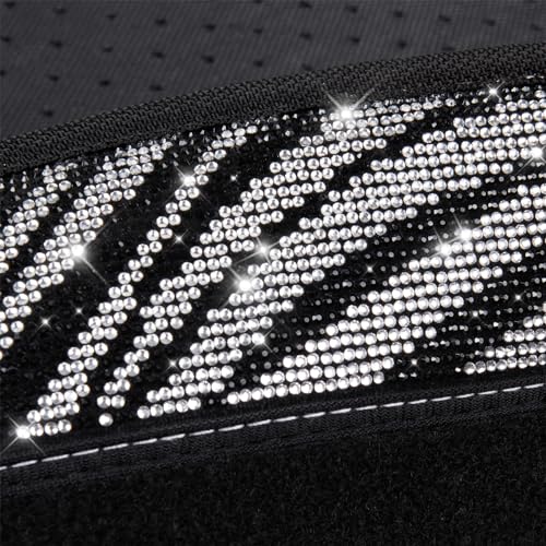CAR PASS Bling Zebra Car Mats Rhinestones Diamond Waterproof Floor Mat Crystal Sparkly Shining Glitter Carpet Anti-Slip PVC Heel Pad, Universal Fit Automotive SUV,Sedan,4pcs Girly Women, Zebra Diamond - color: Zebra