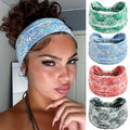 Boho Headbands Floral Wide Hair Bands Stretchy Head Wraps African Turban Headband Knotted Bandana Fashion Hair Scarf Soft Swearbands For Women Girls Yoga Running Spa Workout - color: Style 81