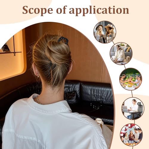 AWAYTR 3Pcs French Hair Pins for Women - Metal Hair Forks for Elegant Bun, Twist & Chignon Hairstyle Accessories (Twisted+Black+Gold+Sliver) - color: Twisted+Black+Gold+Sliver