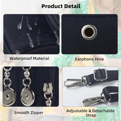 JANKS Small Crossbody Bags for Women Mini Cell Phone Purses Handbag Shoulder Bag - color: 010 Black