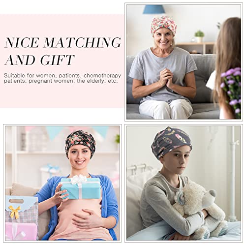 SATINIOR 5 Pieces Women's Slouchy Beanie Chemo Hat Stretch Cancer Head Wraps Sleep Head Scarf for Cancer Patient - color: Multicolor, style: Fresh Style
