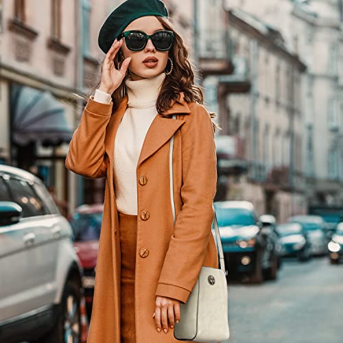 Genuine Leather Small Crossbody Bags for Women | Lightweight Shoulder Purse, Designer Handbag with Adjustable Strap, Casual Travel Everyday Bag - color: White
