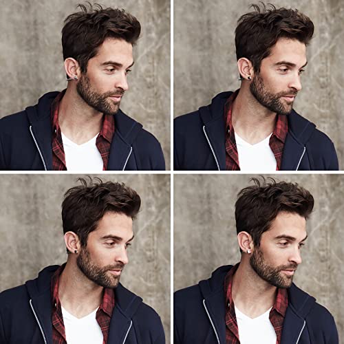 Aroncent 12PCS Stainless Steel Fake Tapers Mens Earrings Illusion Tunnel Cheater Piercing Jewelry Set for Men Women - color: Spike