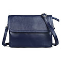 befen Genuine Leather Small Crossbody Bags for Women Cell Phone Bag Cross Body Purses,Silver Zipper - color: Medium Navy Blue