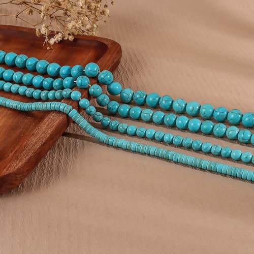 Pingyongchang Boho Layered Western Turquoise Necklaces for Women Vintage Stone Beaded Chokers Butterfly Catus Chain Country Concert Cowgirl Cowboy Jewelry Holiday Gifts - style: G 10MM