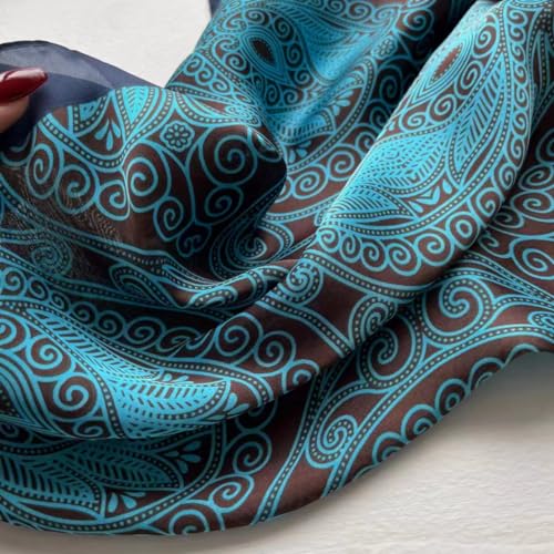 XL 43 Inch Extra Large Square Scarf Fashion Scarves Silk Feeling Hair Scarf Wrapping Scarfs Night Sleeping Headscarf - color: Ba103