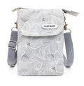 Roomy Cell Phone Purse Wallet Canvas Small Crossbody Purse Bags with Shoulder Strap For Women teen girlsl | Roomy - color: Gray
