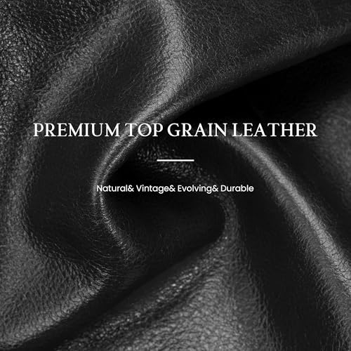 befen Vintage Genuine Leather Satchel Tote Bag for Women, Top Handle Handbags Leather Purse, Large Shoulder Crossbody Bags - color: Black