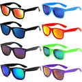 Eyegla Sunglasses Bulk Party Sunglasses Pack 80s Shades Eyewear Set for Men Women 8/10/20/30Pack - color: Black /Colorful Frame+mix Mirror Lens 8 Pack