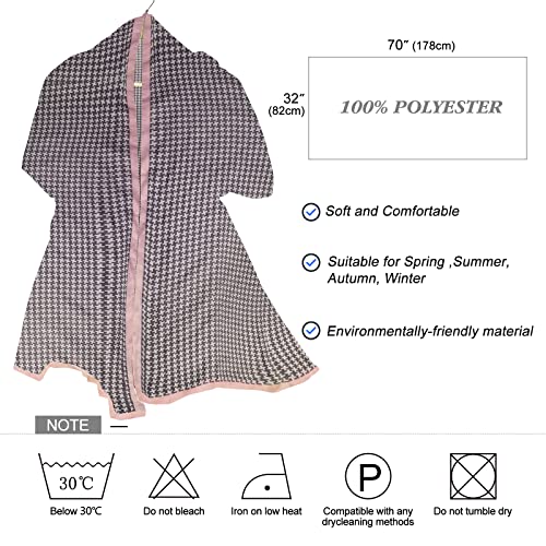 FINIZO Women's Fashion Scarves, Pashmina Wrap for All Season, Everyday Wear for Ladies, Solid Color Bridesmaid Gifts - color: 39pink