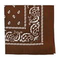 Motique Accessories 22 Inch Cotton Paisley Bandana - color: Brown