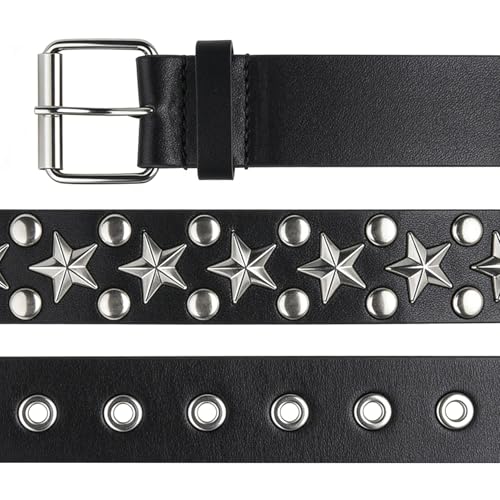 MILAKOO Punk Leather Waist Belt for Women Vintage Accessories for Hippie Skateboarding Enthusiasts - color: D