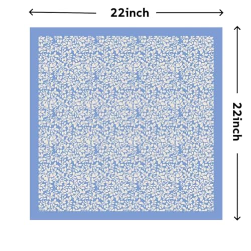 Single Pack Bandanas 60s Premium Cotton Soft Thin Handfeel Large Handkerchief for Men and Women - color: Leaves